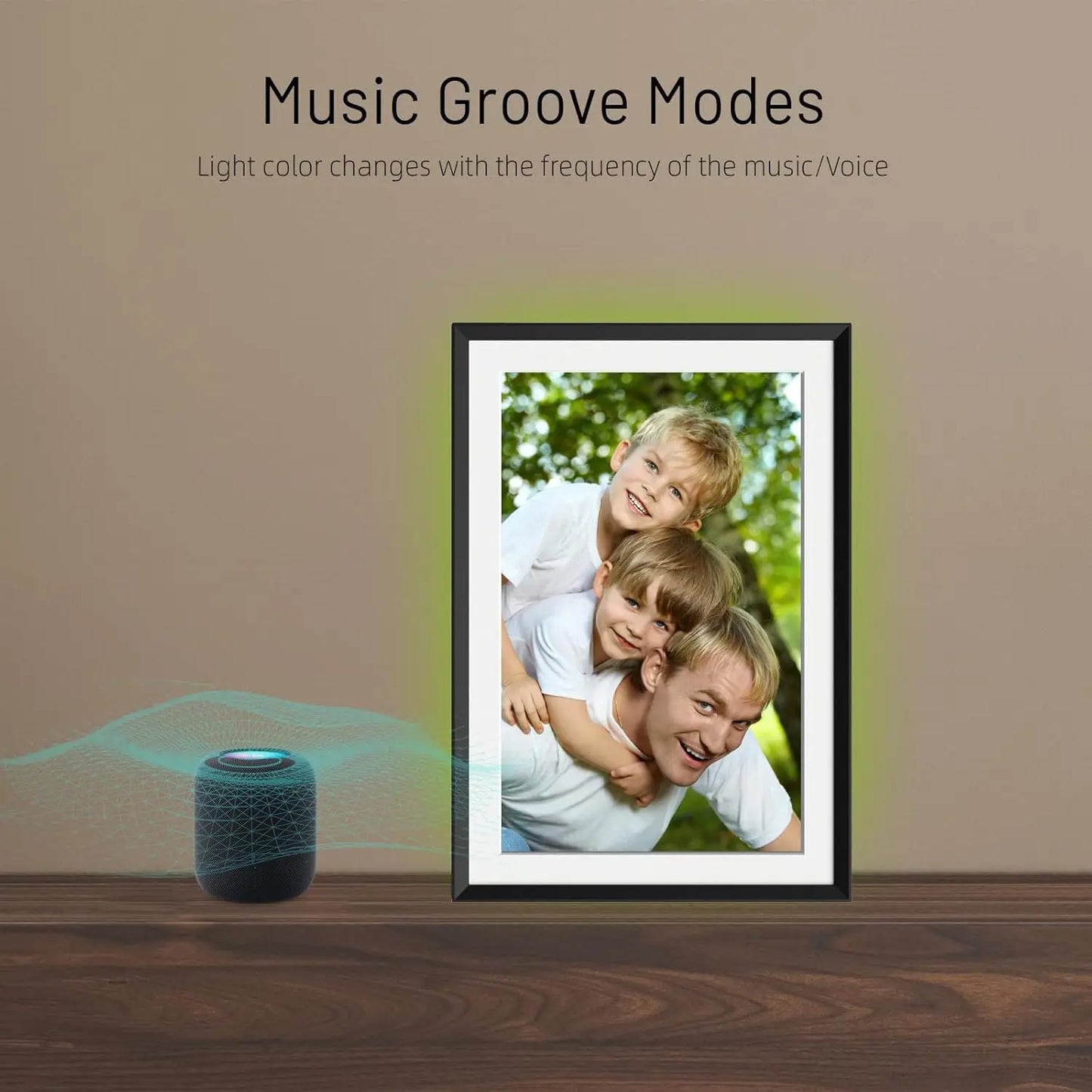 10.1 Inch WiFi Digital Picture Frame with IPS Touch Screen Share Photos & Videos Remotely Via APP Email MP4 Video Format Support