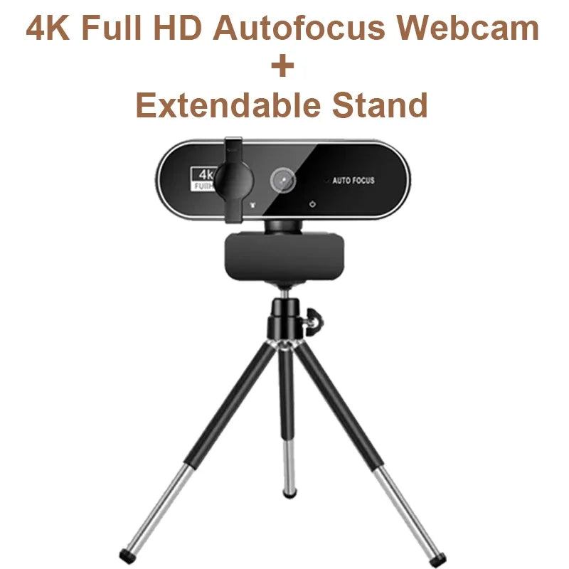 4K 2K 1080P Webcam with Microphone Autofocus 8MP Full HD Camera for Windows PC Laptop IOS Macbook External Web Cam Video Calling