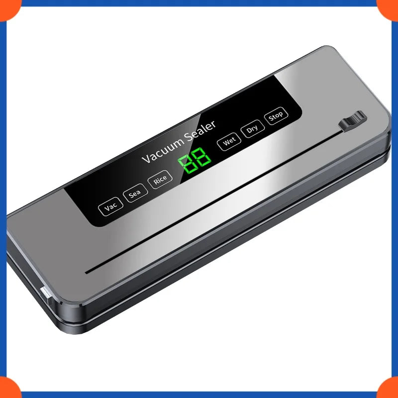 Vacuum Sealer Kitchen Food Storage Dry/Wet Food Vacuum Packing Machine Household Fresh Food Packing Machine Built-in Cutter