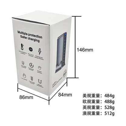 800W Multiport 10-Port USB GaN Fast Charging Desktop Charger Adapter 140W Fast Charger Station for Notebook Tablet PD 3.0 100W
